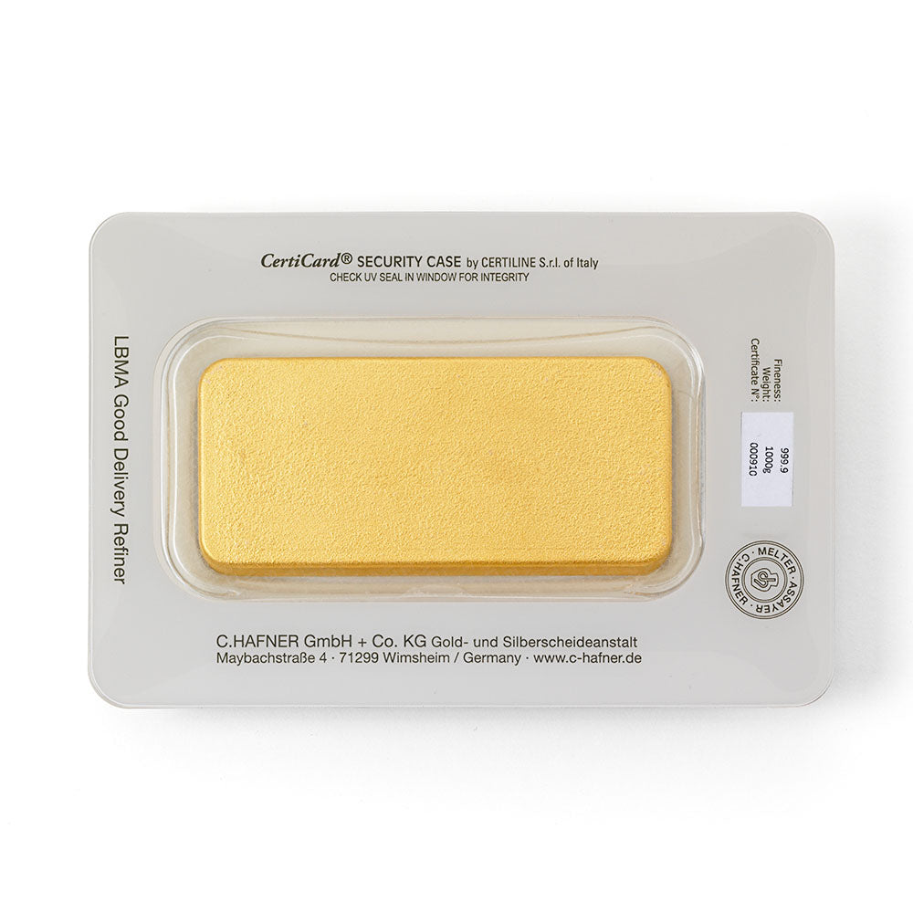 1000 g Goldbarren gegossen (C. Hafner)