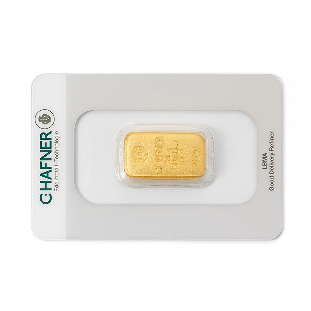 250 g Goldbarren gegossen (C. Hafner)