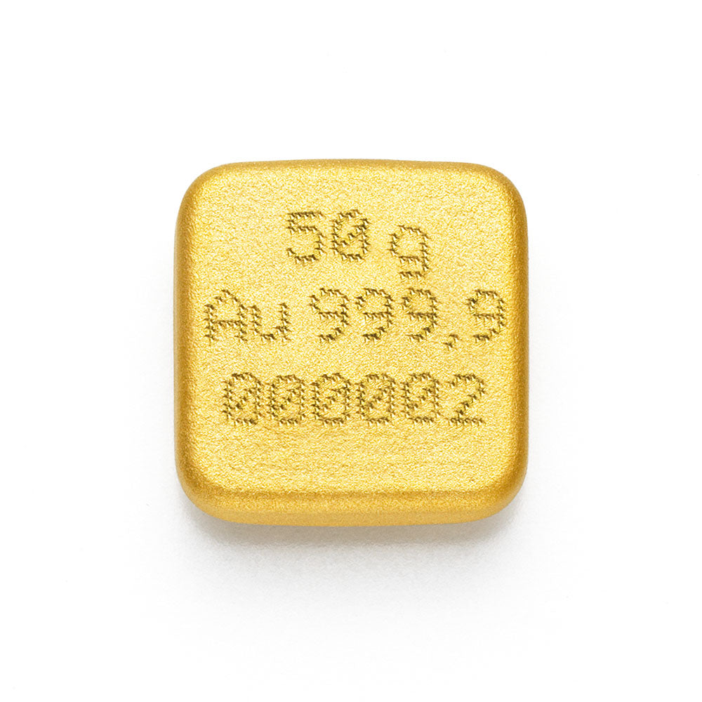 50 g Goldbarren gegossen quadratisch (C. Hafner)