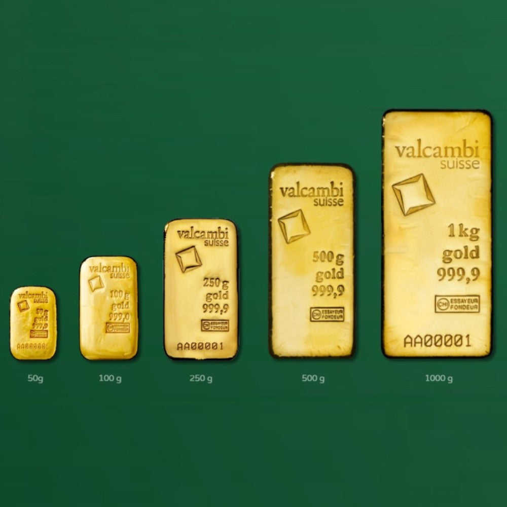 1 g Goldbarren geprägt (Valcambi)