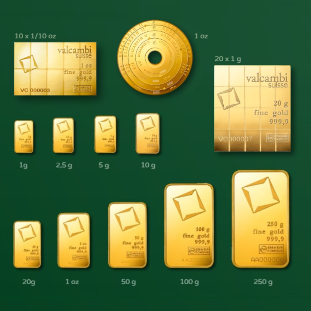 10 g Goldbarren geprägt (Valcambi)