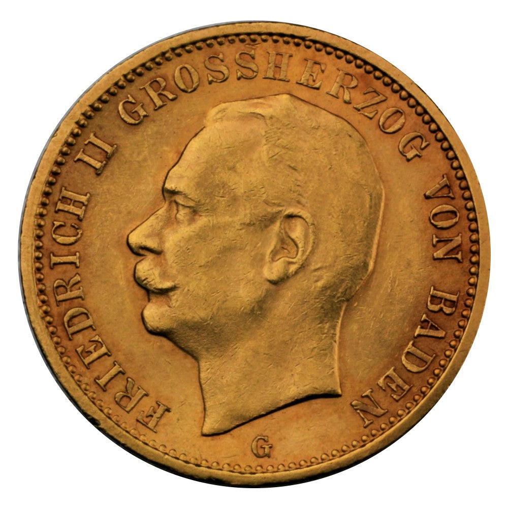 7,17 g Gold 20 Mark Friedrich II. (Baden)