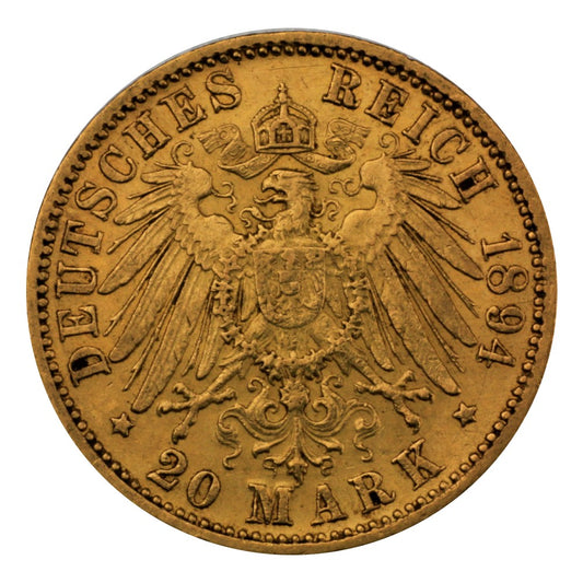 7,17 g Gold 20 Mark Friedrich I. (Baden)