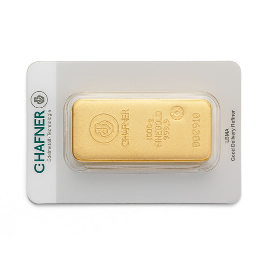 1000 g Goldbarren gegossen (C. Hafner)