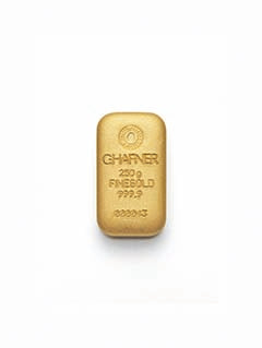 250 g Goldbarren gegossen (C. Hafner)