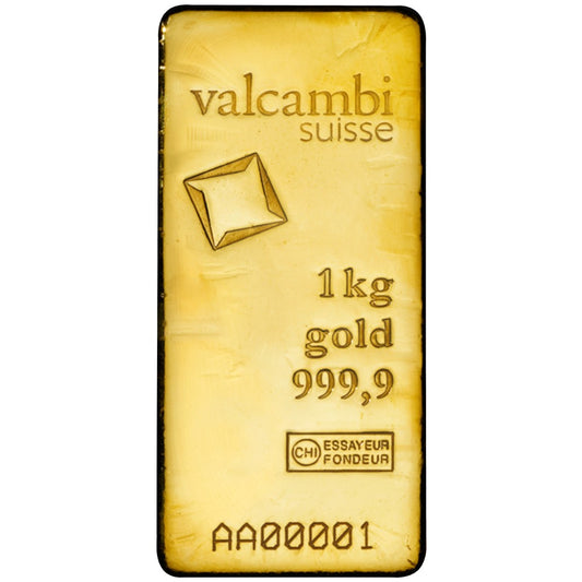 1000 g Goldbarren gegossen (Valcambi)